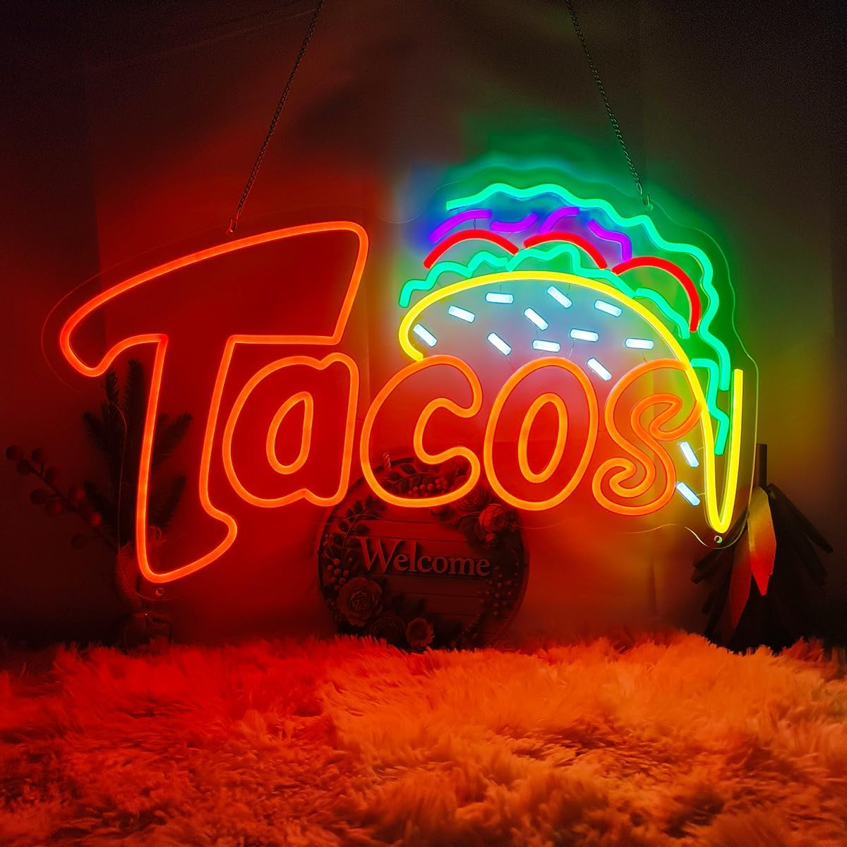 Food Snacks Restaurant - Taco LED Neon Tabela USB Duvar