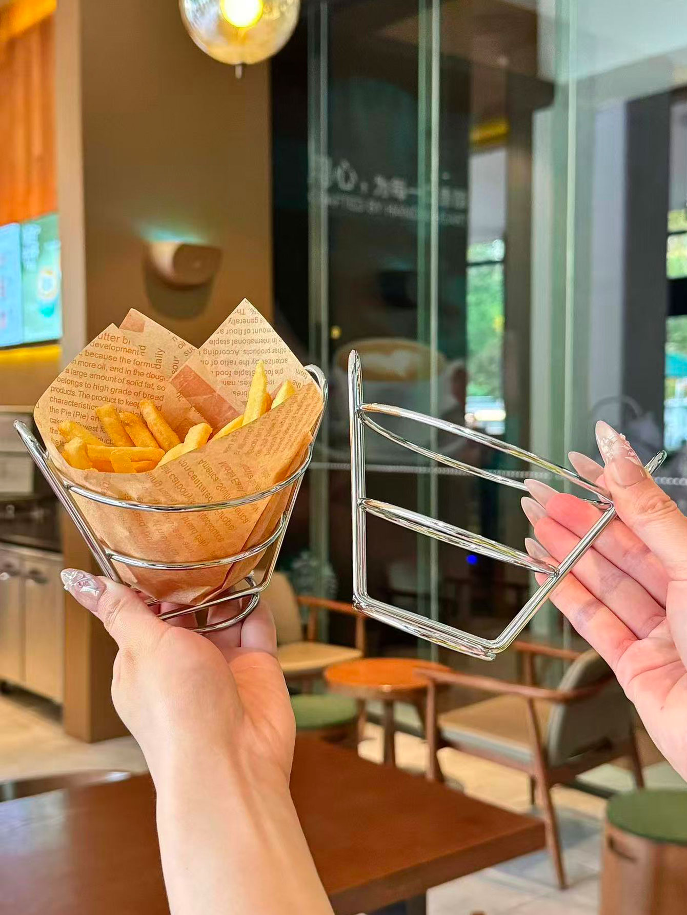 Food Snacks Restaurant - Demir Sanatı Amerikan Tarzı Atıştırmalık Sepeti
