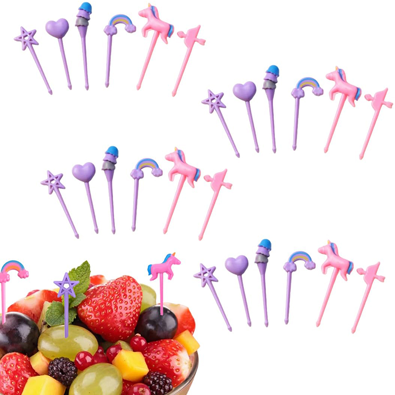 Food Snacks For Kids Party - Meyve Çatalları Çocuklar için Çocuk Plastik