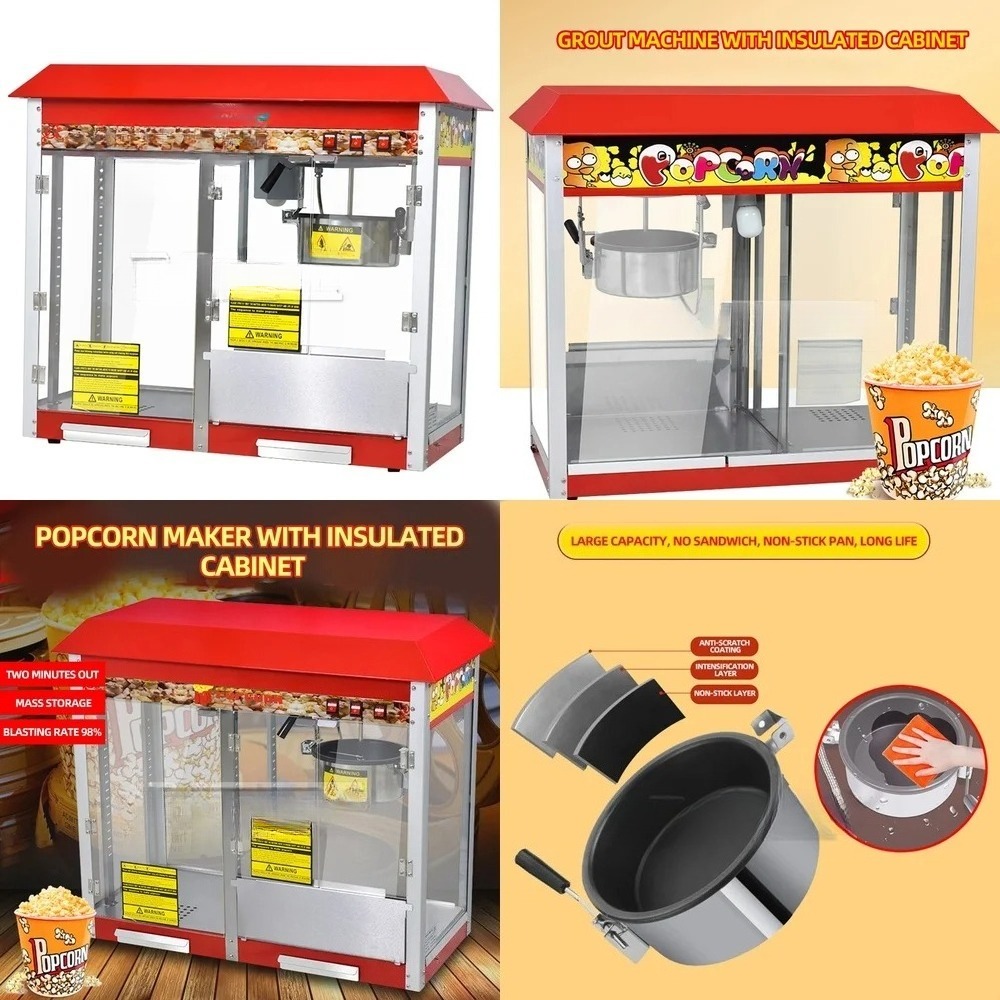 Food Processor Snacks - Otomatik Elektrikli Patlamış Mısır Yapımı için