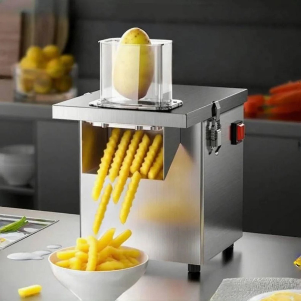 Food Snacks Restaurant - Gıda Sınıfı 110/220/380V Elektrikli Dalgalı Patates