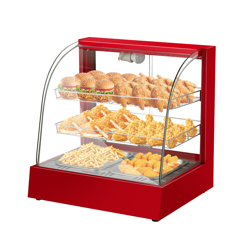 Food Snacks Restaurant - Restoran Tezgahı Elektrikli Yiyecek Isıtıcı Vitrini,
