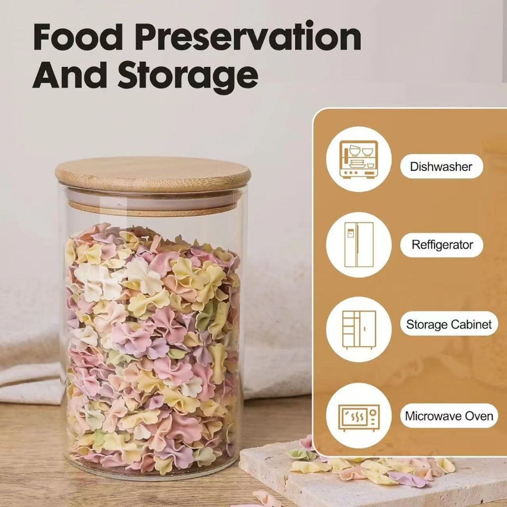 Bambu kapaklı cam gıda depolam - Homemade Food Snacks incelemesi ve fiyatı