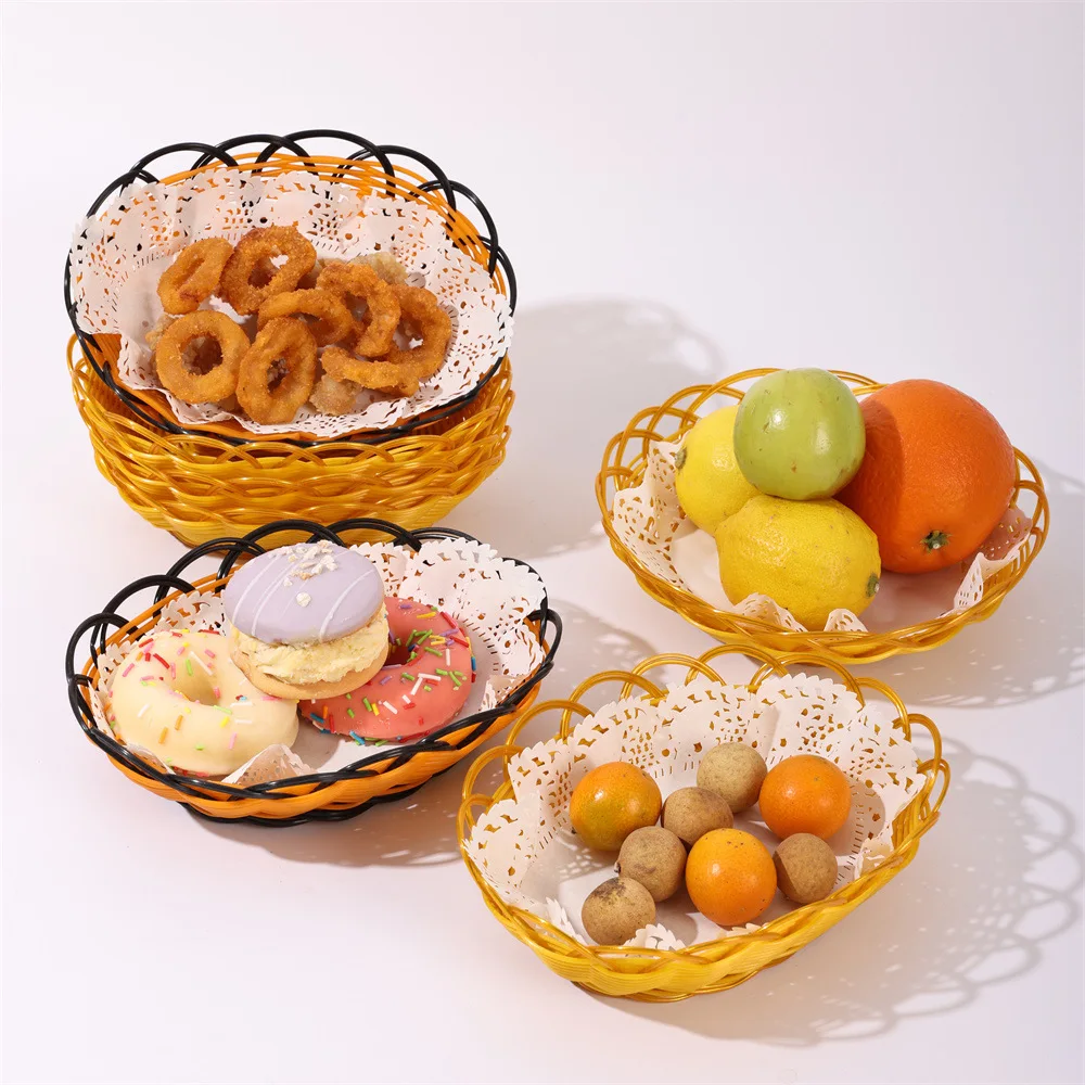 Yeni taklit Rattan meyve sepet - Food Snacks Indian incelemesi ve fiyatı