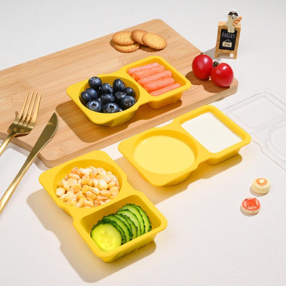 2 Bölmeli Tek Kullanımlık Plas - Food Snacks For Kids Party incelemesi ve fiyatı